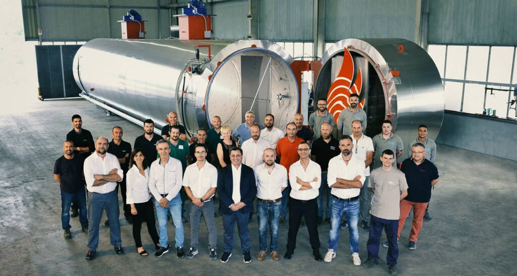 WDE Maspell team with completed Thermo Vacuum kiln