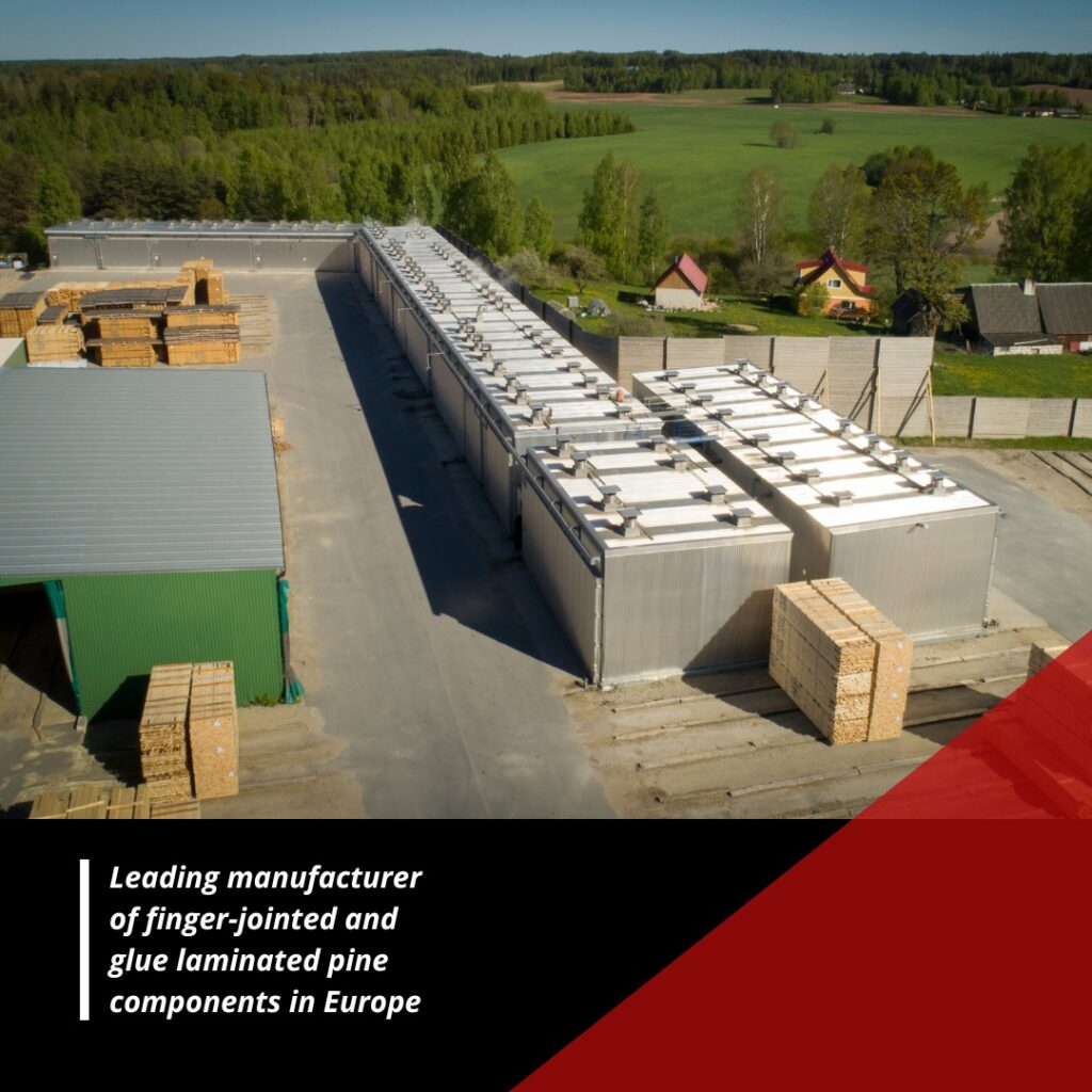 Aerial view of Termolegno wood drying kilns at Barrus
